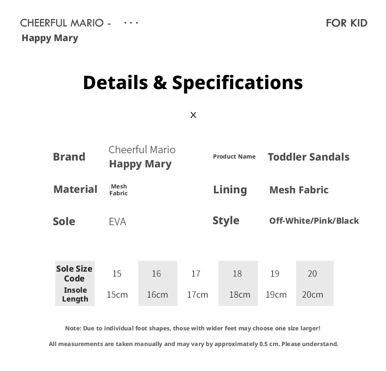 CheerfulMario Kids Sandals for Boys and Girls, Summer Breathable Mesh EVA Sole Hook-and-Loop Beach Shoes