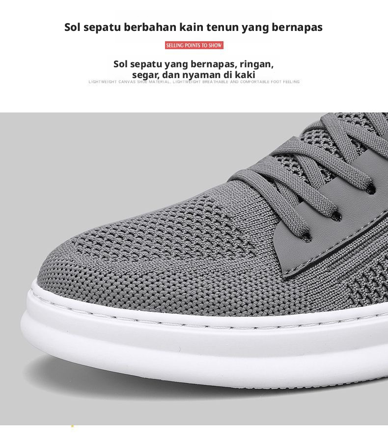 Sepatu Slip-On Kanvas Bernapas Pria, Sepatu Sneakers Kasual Low-Top untuk Musim Gugur Musim Semi Musim Panas