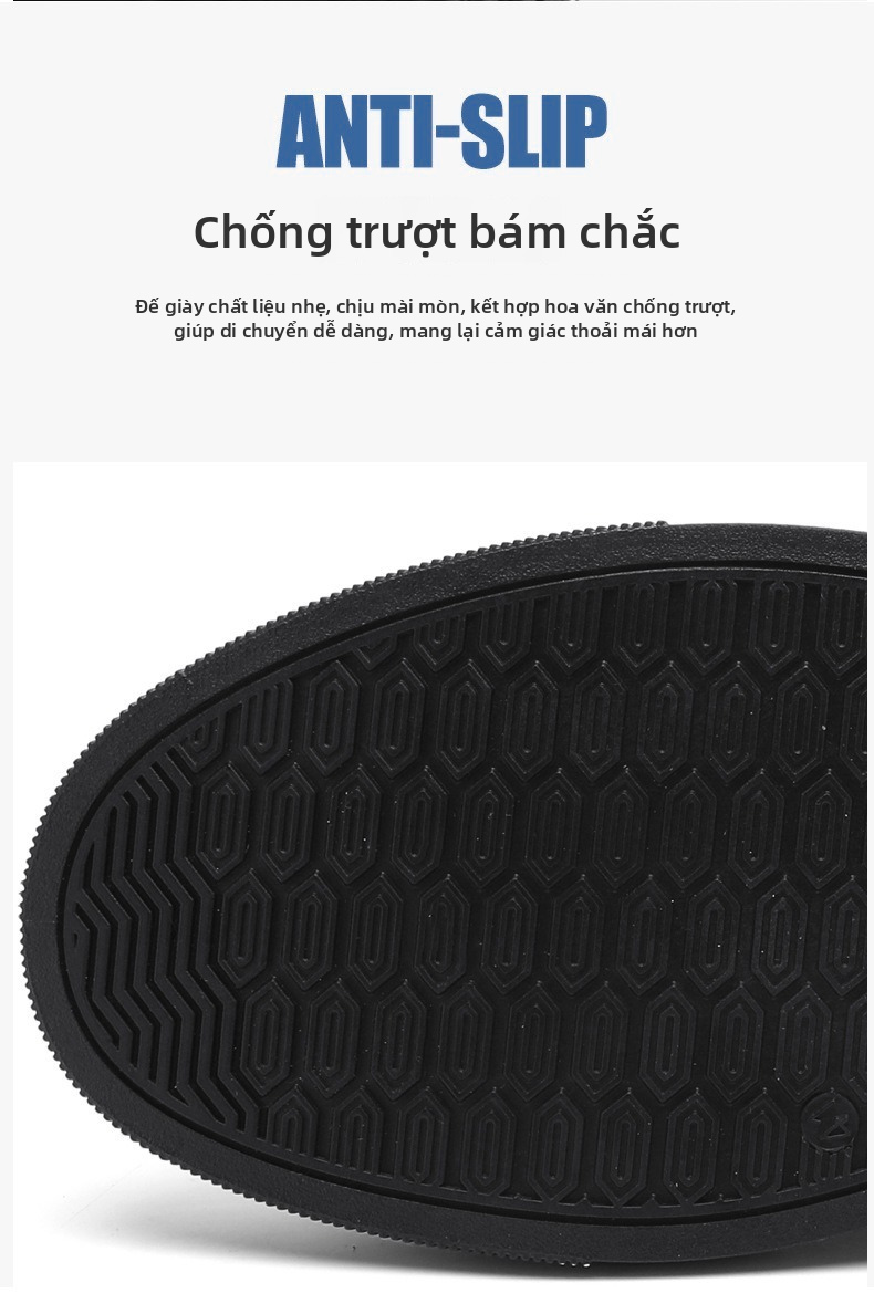 Giày bình thường da PU của nam giới, giày bảng thấp đầu tròn