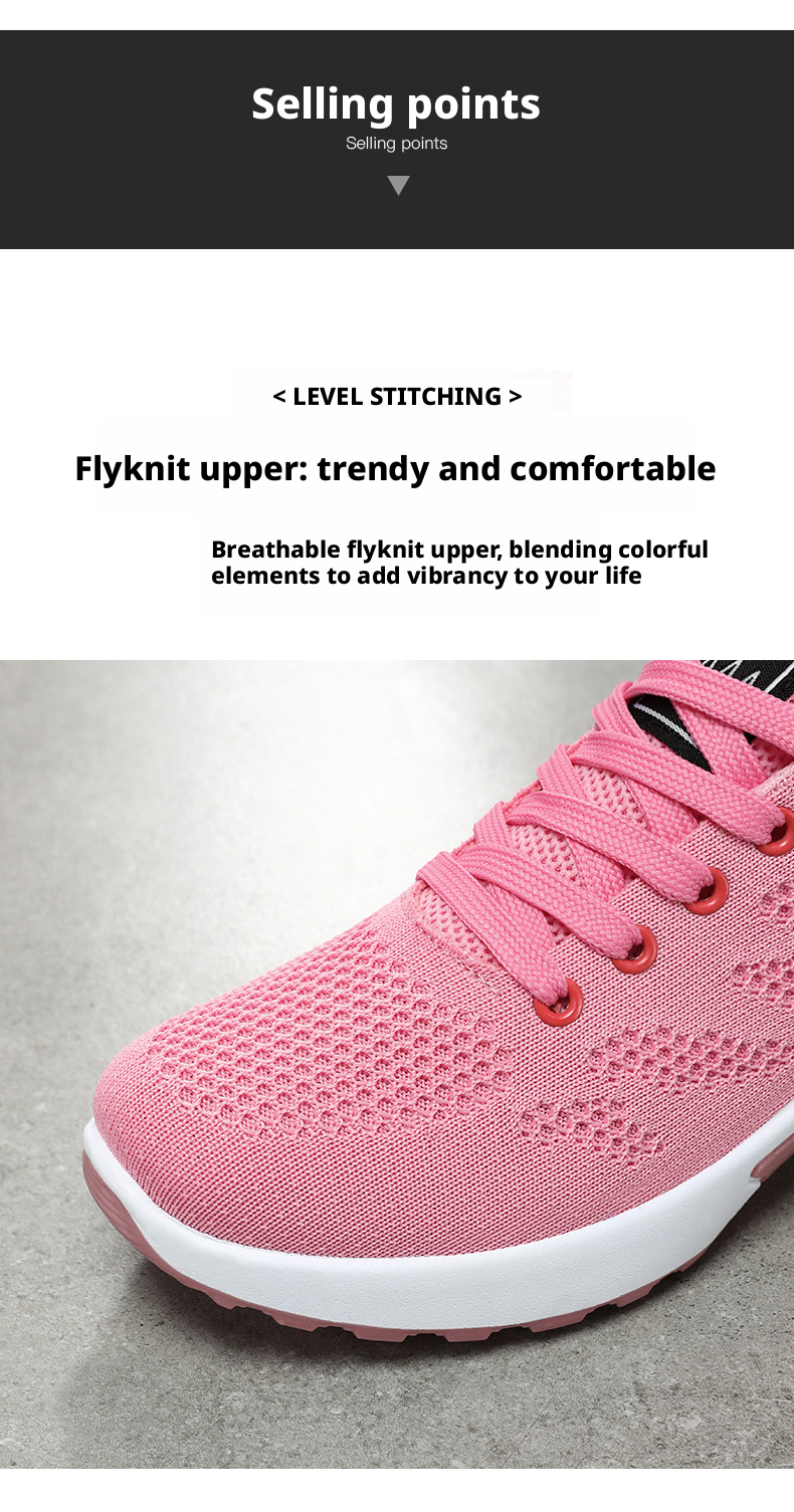 Women's Breathable Mesh Running Shoes, Lightweight Soft Sole Casual Sneakers for Spring, Autumn, and Winter