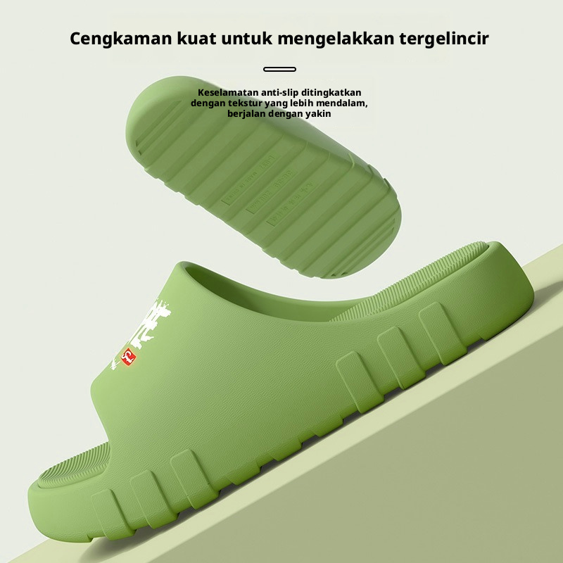 Selipar EVA untuk lelaki, selipar ringan anti-slip berhujung terbuka untuk penggunaan di dalam rumah, bilik mandi dan luar rumah