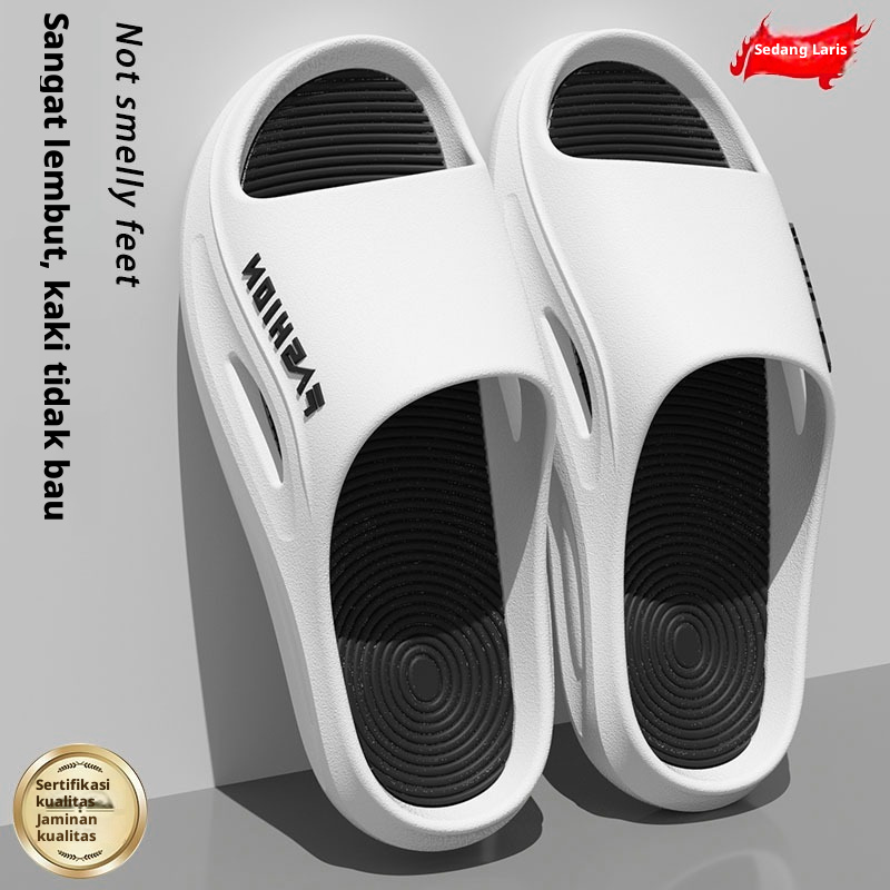 Sepatu Sandal PVC Anti-Slip untuk Pria, Sepatu Seliput Lembut untuk Penggunaan di Dalam Rumah dan Kamar Mandi, Musim Panas 2025