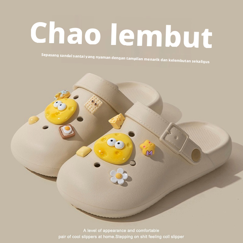 Sepatu Sandal EVA Clog untuk Pria dan Wanita, Sol Tebal Anti Selip, Bisa Bernapas, Tahan Air, Untuk Penggunaan Dalam Ruangan dan Luar Ruangan