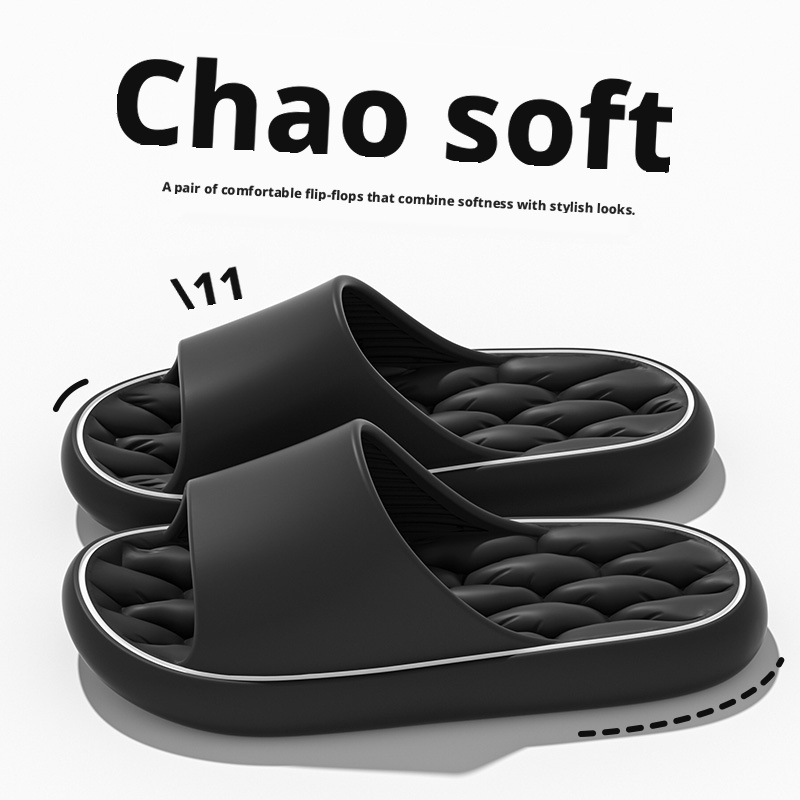 EVA Flat Slippers for Couples, Quick Dry Lightweight Breathable Slides for Home Bathroom and Outdoor Wear