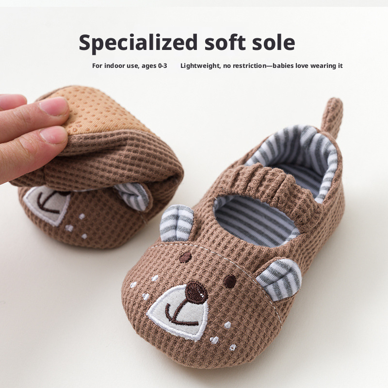 Baby Toddler Walking Shoes Cotton Non-Slip Floor Socks for Indoor Home, Unisex