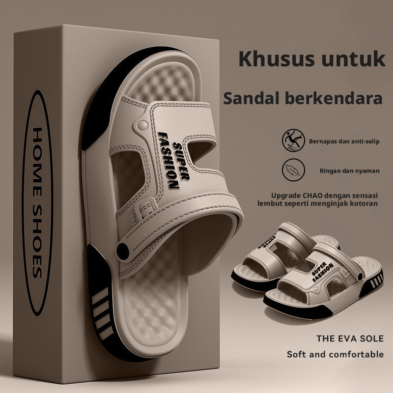 Sepatu Sandal EVA untuk Pria, Ringan, Tidak Licin, Tahan Aus, Sebagai Sepatu Santai Musim Panas untuk Mengemudi dan Aktivitas Luar Ruangan
