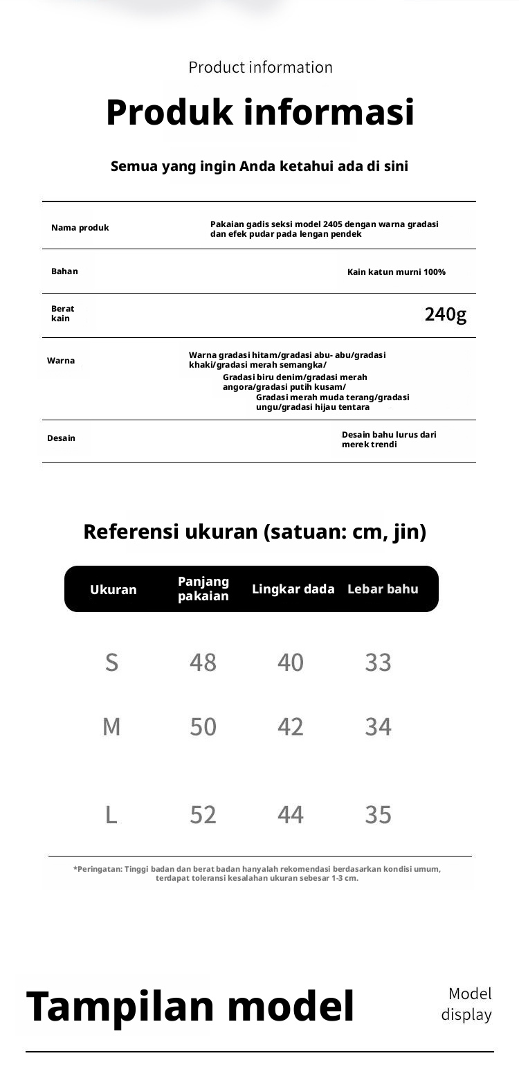 Kaos lengan pendek wanita bahan katun 240g berdesain slim fit, gaya vintage dengan warna yang pudar, kerah bulat, untuk musim panas