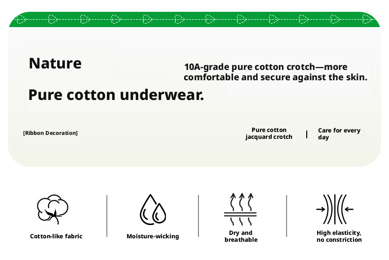 Women's Seamless Antibacterial Triangle Panties, Lyocell Cotton Gusset Mid-Rise No-Show Underwear