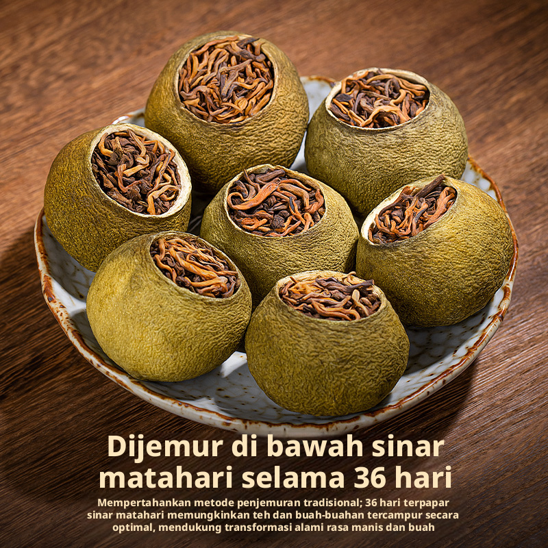 Teh Pu-erh Xinhui Ganpu, Teh Matang dengan Kulit Jeruk, Teh Cina Kemasan 250g untuk Rumah.