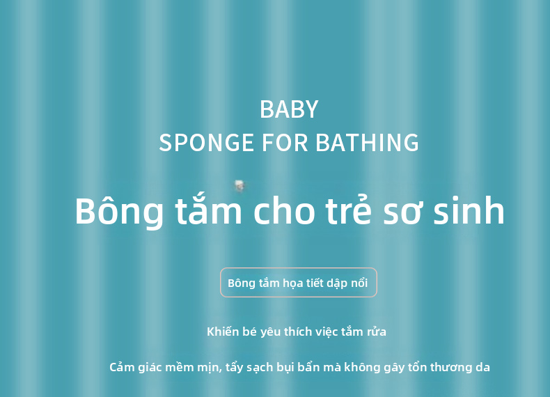 Bàn chải tắm cho bé có họa tiết hoạt hình, bọt biển mềm dùng để chà sạch cơ thể cho trẻ sơ sinh và trẻ nhỏ.