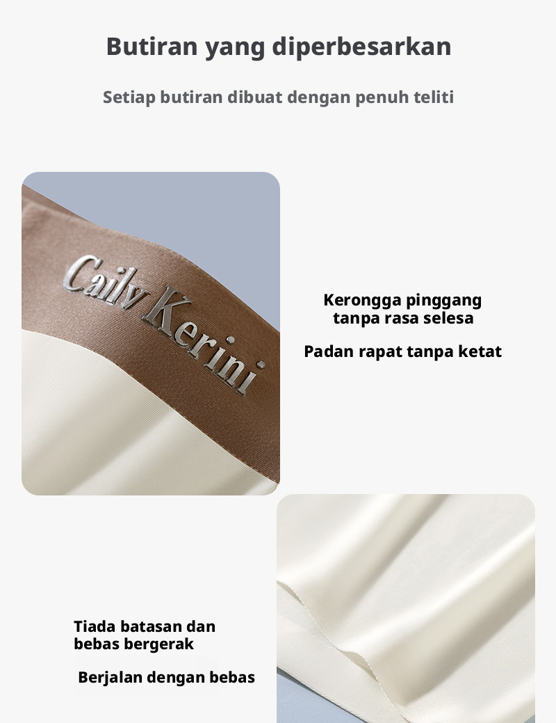 Seluar Boxer Sutera Ais Lelaki, Seluar Dalam Warna Pepejal Bernafas Cepat Kering Lancar