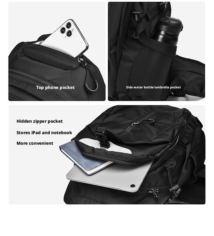 Feisha Oxford Cloth Hiking Backpack for Men and Women, Breathable Multi-Function Outdoor Travel Daypack Under 20L