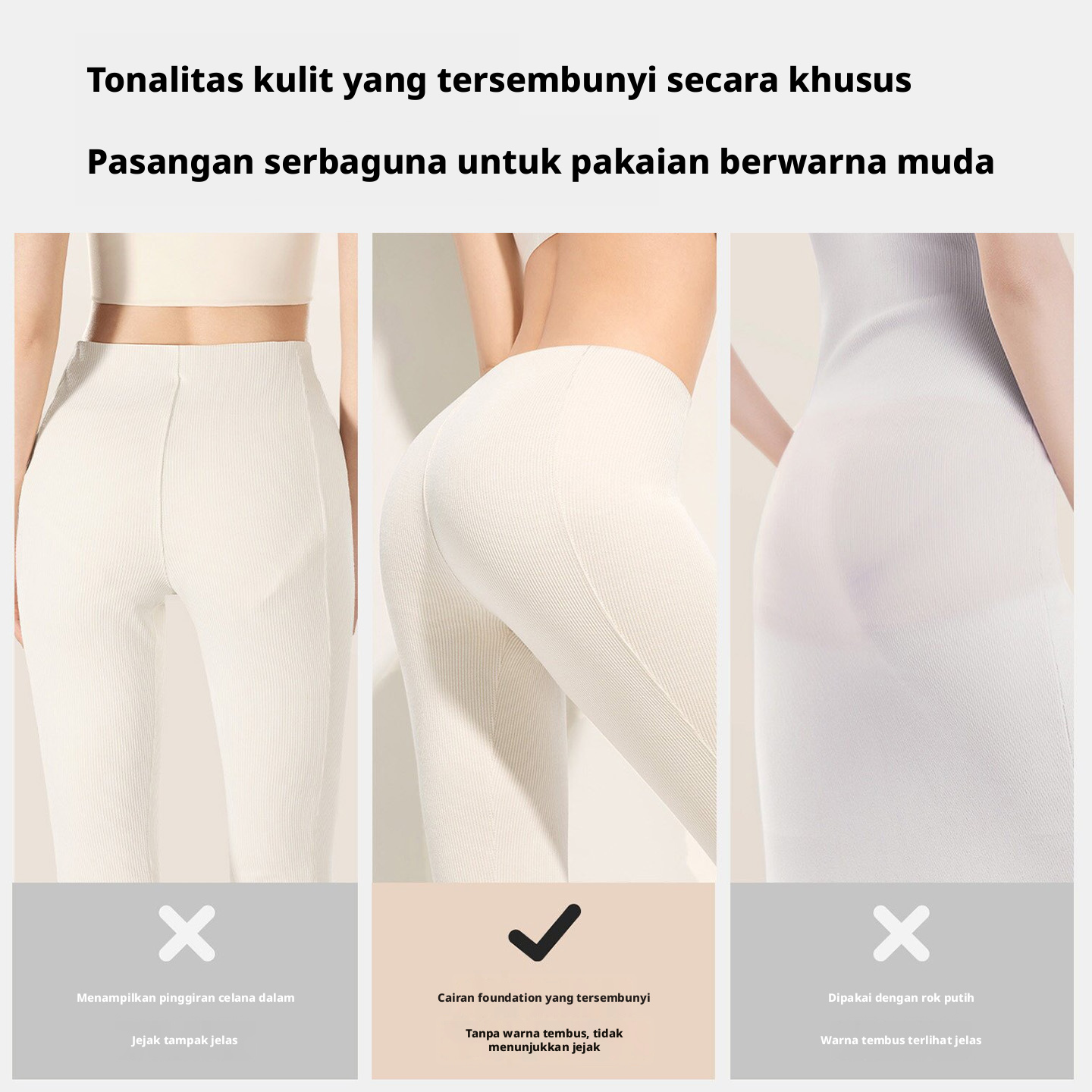 BONAS Seamless Celana Dalam Wanita dengan Bagian Selangkangan dari Sutra, Celana Dalam Anti-bakteri yang Nyaman untuk Musim Panas