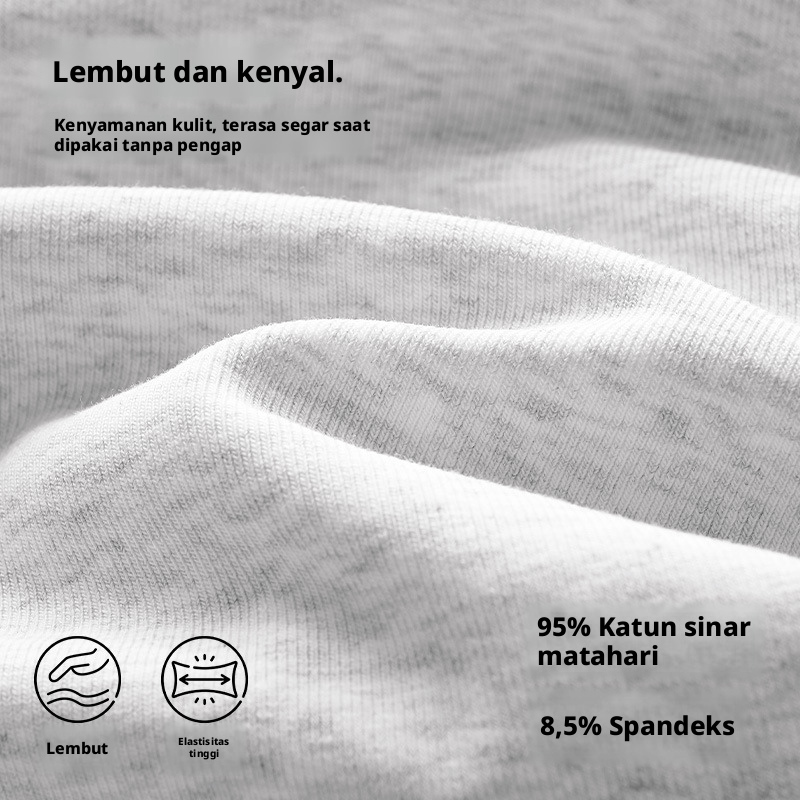 Kemeja Katun Lengan Panjang Kerah U untuk Wanita, Gaya Slim Fit, Warna Solid, Jenis Rajut, Untuk Pemakaian Sehari-hari
