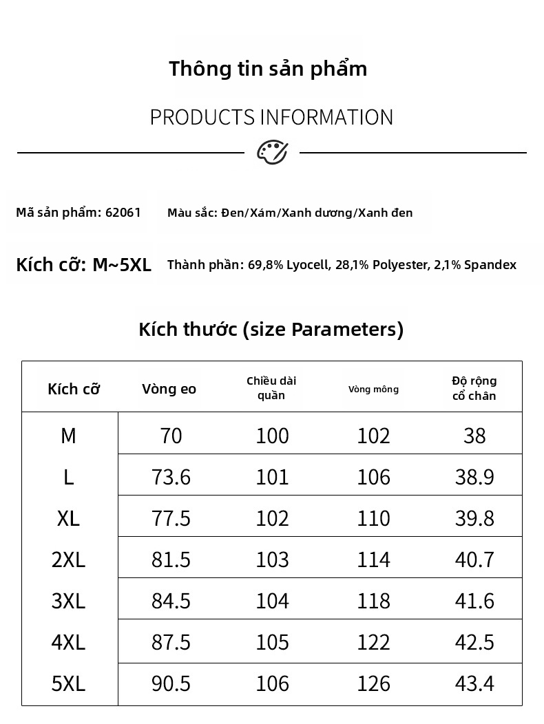 Quần jean nam Lyocell Tencel chân thẳng, Quần âu nhẹ thoáng khí cho mùa hè