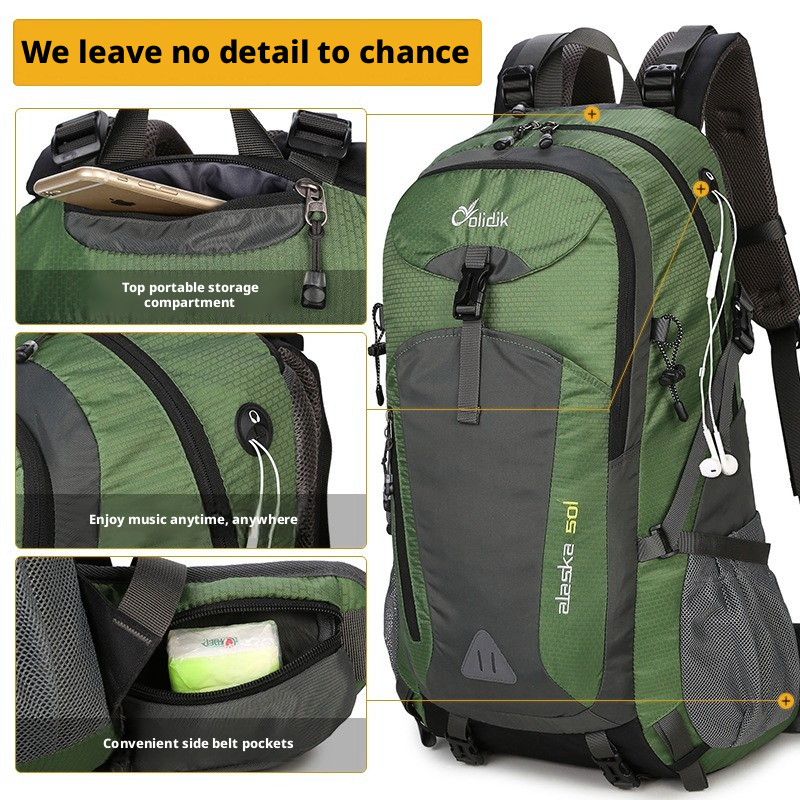 40L Hiking Backpack for Men and Women, Lightweight Nylon Trekking Daypack with Breathable Suspension Carry System for