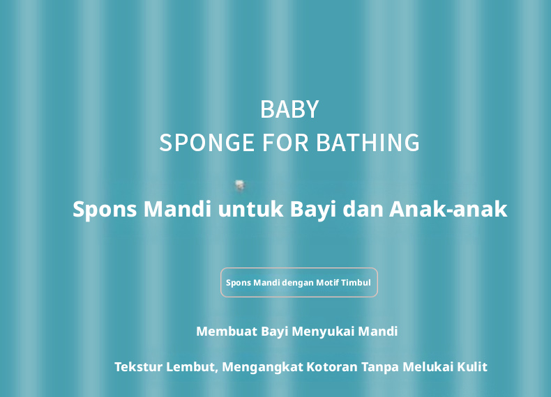 Sikat Spons Mandi Bayi dengan Cetakan Karakter Kartun, Alat Pembersih Tubuh Spons Lembut untuk Bayi dan Balita