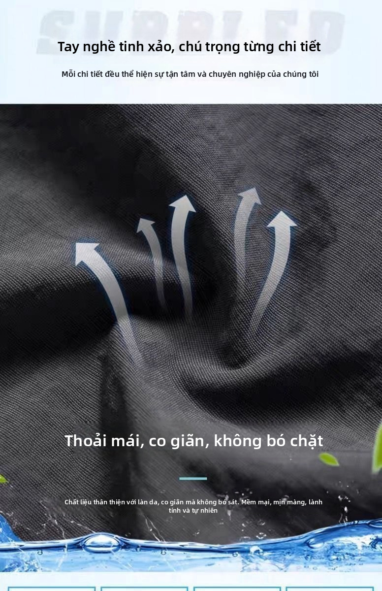 Quần Soóc Năm Tấc Mùa Hè Cho Nam, Quần Soóc Đi Biển Thường Ngày Polyester Co Giãn Cao Thoáng Khí