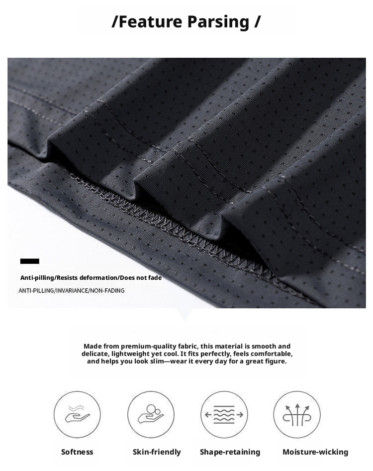 Men's Summer Quick-Dry Short Sleeve T-Shirt, Loose Breathable Crew Neck Polyester Tee for Sports