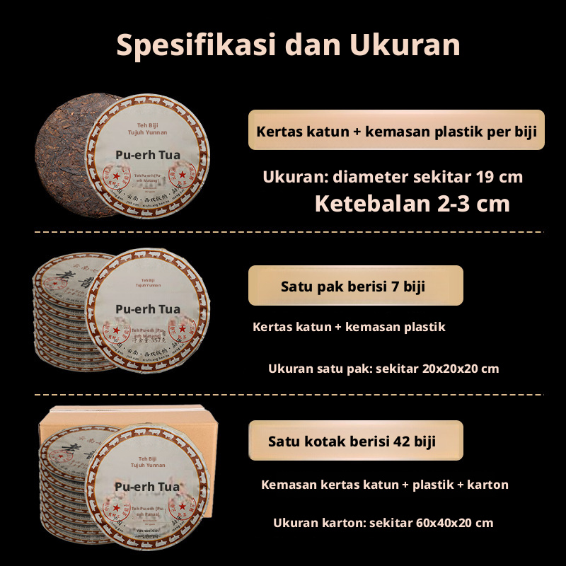 Yunnan Menghai Pu-erh Teh Kering 357g, Sudah Disimpan Lebih dari 10 Tahun, Pu-erh Shou dari Pohon Tua untuk Minum di Rumah