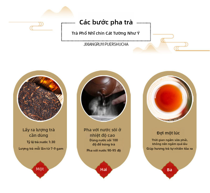 Trà Pu-erh chín Yunnan dạng lá rời, gói lớn 500g dùng để pha trà tại nhà.