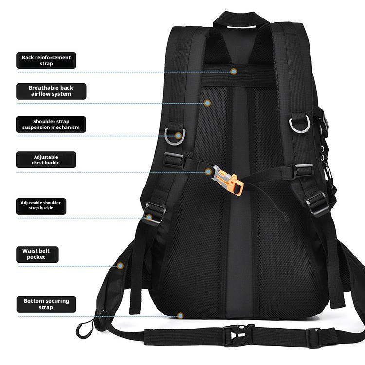 Feisha Nylon Hiking Backpack 20-35L Waterproof Lightweight Daypack for Men and Women