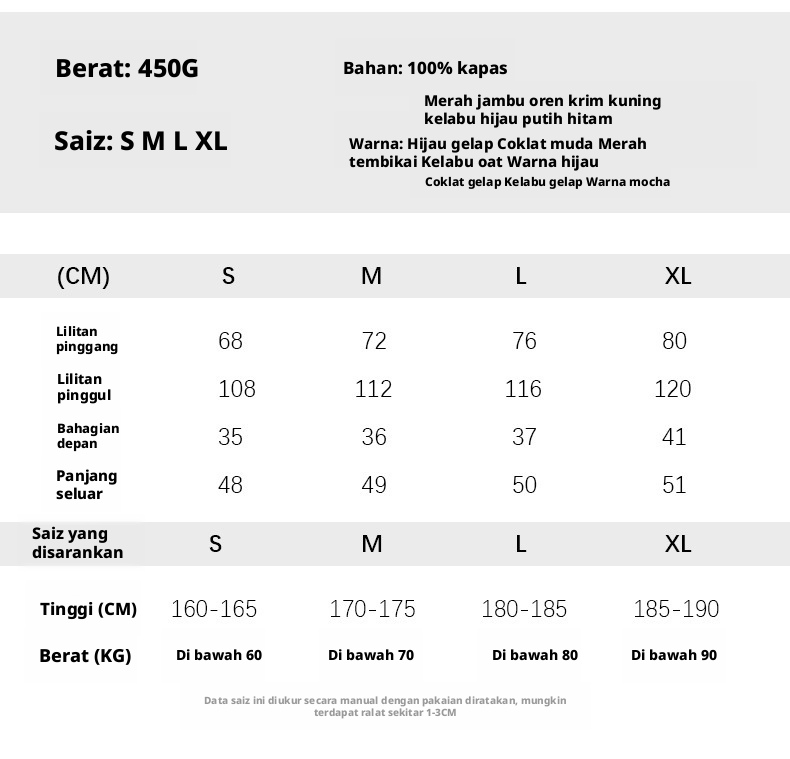 Seluar Pendek Kasual Kapas Heavyweight 410G Lelaki, Pakaian Jalanan Lurus Longgar Seluar Pendek Lima Mata Musim Panas