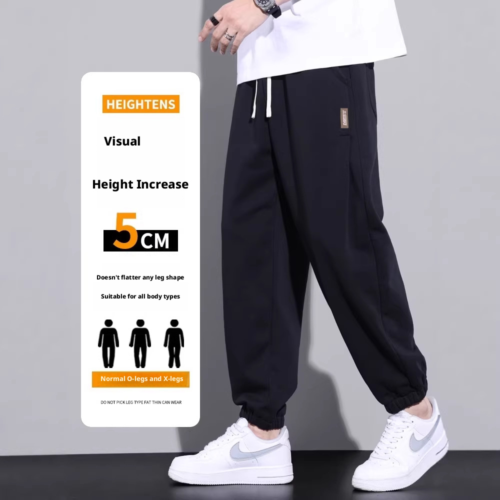 Men's Fleece Lined Sweatpants Plus Size Loose Fit Tapered Joggers for Winter Casual