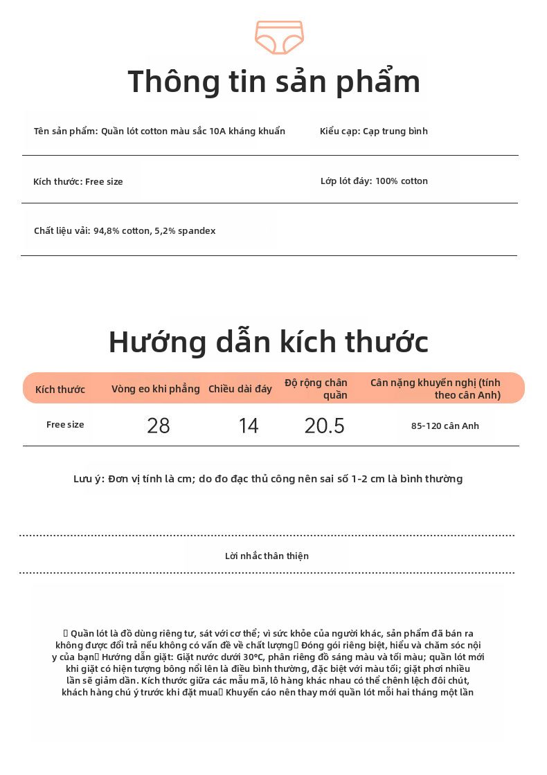 Quần lót tam giác bằng vải cotton dành cho phụ nữ có họa tiết hoa, quần lót chống khuẩn thoáng khí kiểu ngắn ngang hông