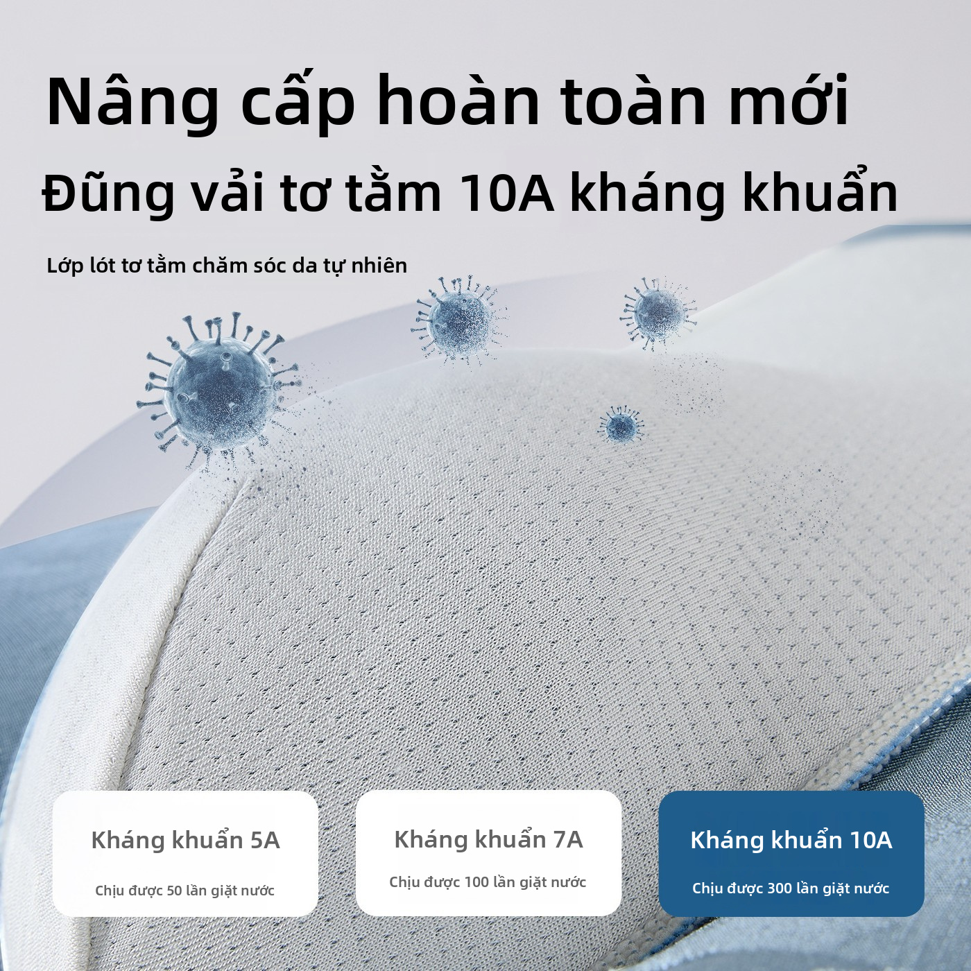 Quần đùi nam lụa băng liền mạch, đồ lót co giãn thoáng khí kháng khuẩn