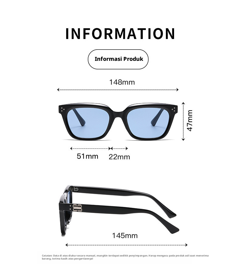 Kacamata Hitam Retro Cat Eye untuk Pria dan Wanita, Kacamata Pelindung Mata UV400 dengan Lensa PC Full Frame untuk Perjalanan Luar Ruangan