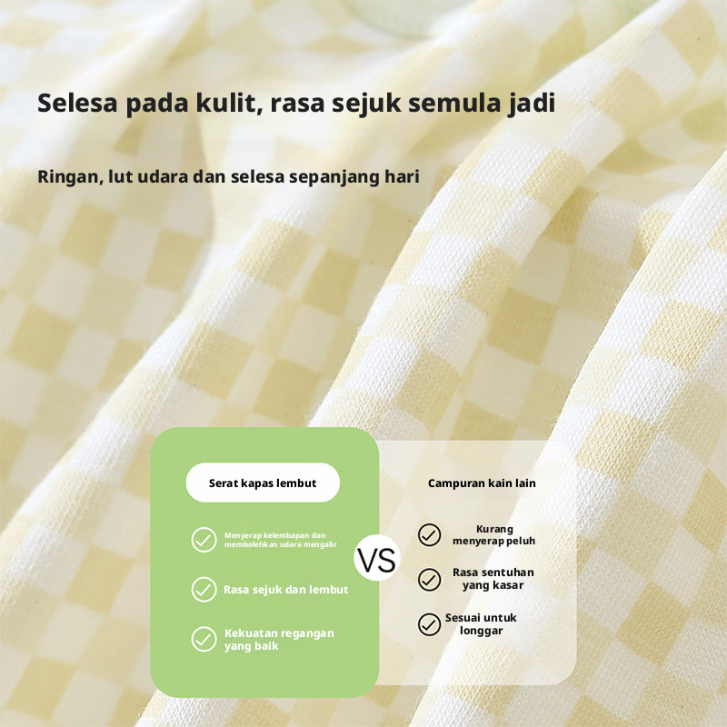 Seluar dalam wanita saiz besar pinggang tinggi, seluar dalam berbentuk segi tiga diperbuat daripada kain lyocell dan kapas yang selesa untuk pernafasan