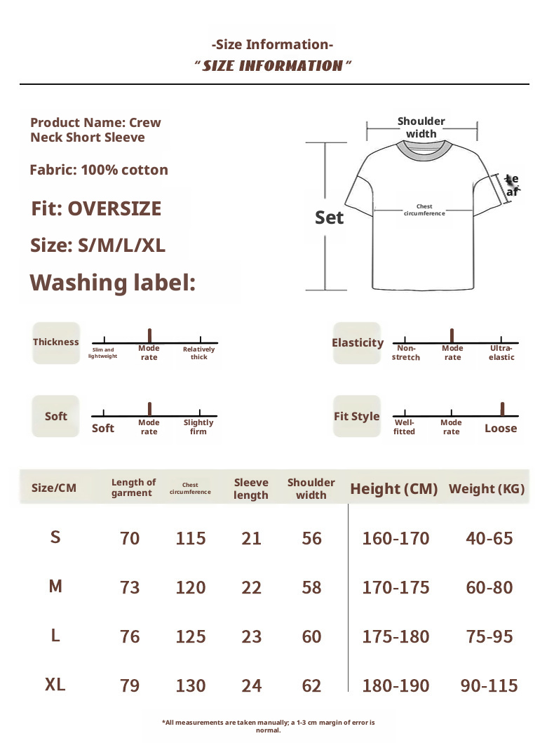 ESSENTIALS ZONE Letter Print Short Sleeve T-Shirt for Men and Women, Loose Fit Cotton Crew Neck Summer Tee