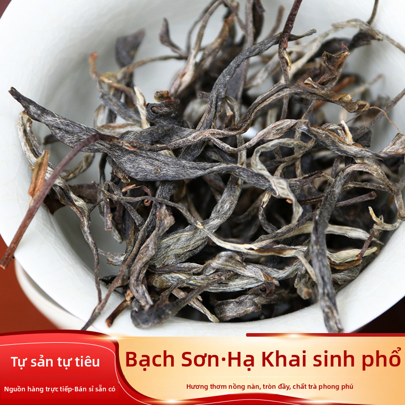 Trà Pu-erh nguyên bản từ cây cổ thụ Hekai trên núi Nayu Bulang, loại lá lỏng Sheng Pu đến từ Menghai, Vân Nam, 500g