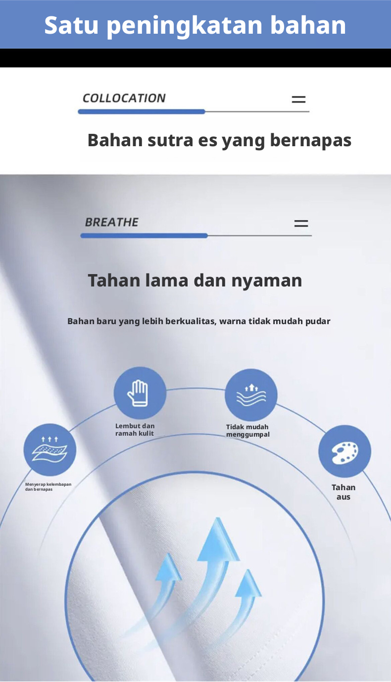 Kaos lengan pendek sutra es untuk wanita, model longgar dengan cetak huruf di bagian leher.