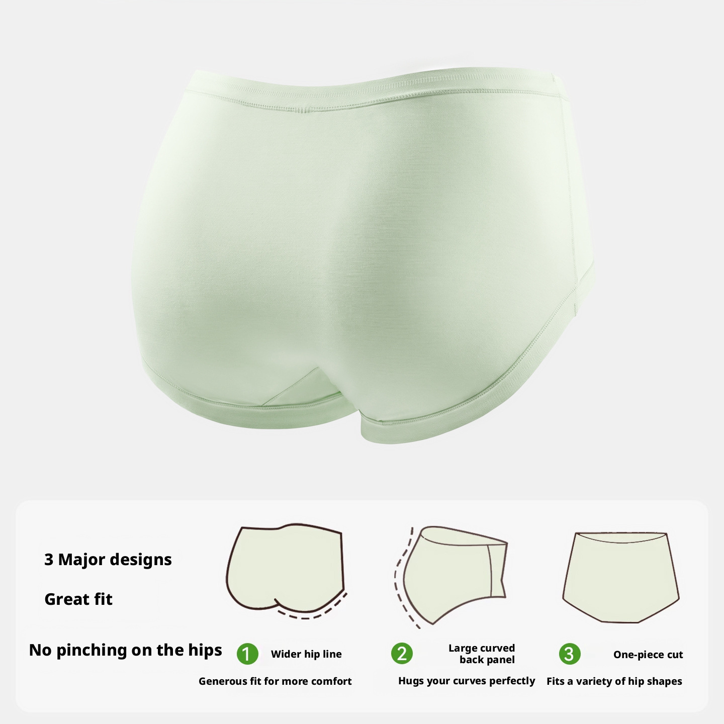 Women's Modal Underwear with 100% Silk Crotch, Breathable Antibacterial Seamless Briefs