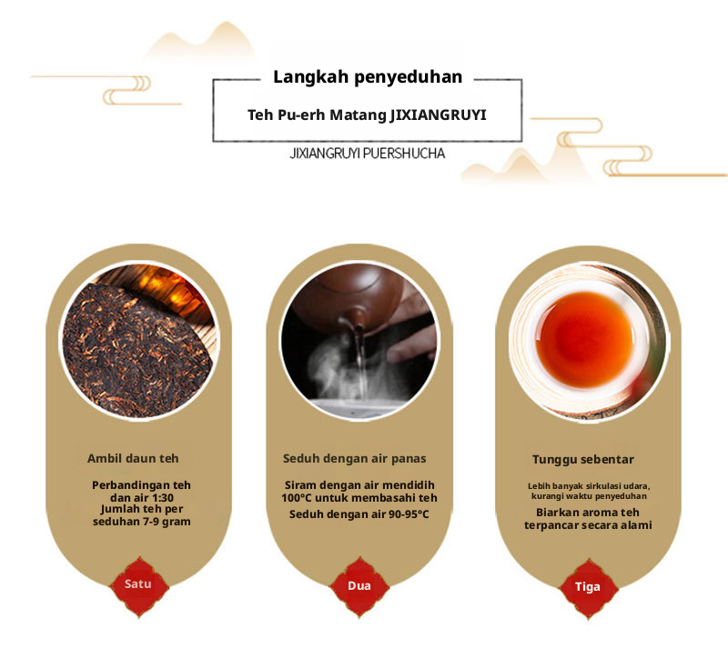 Teh Pu-erh Matang Yunnan Daun Loose, Kemasan 500g untuk Brewing Rumah.