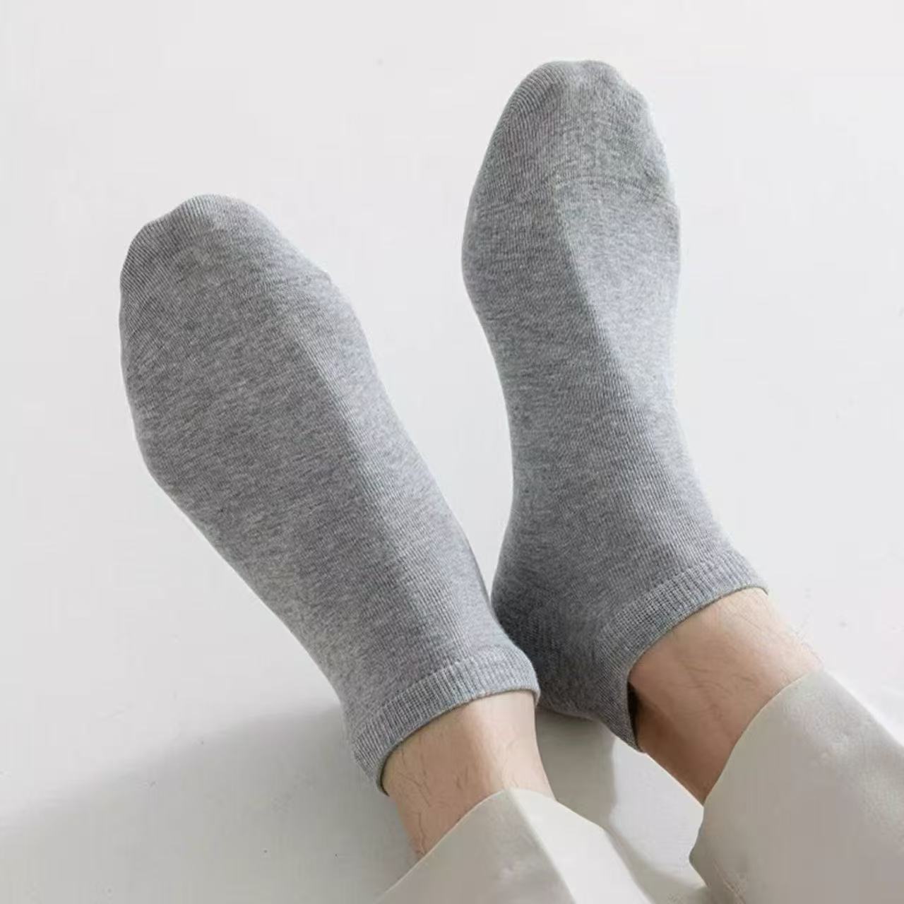 Crew Cotton Socks Black White Gray Soft Breathable Casual Daily Wear Socks