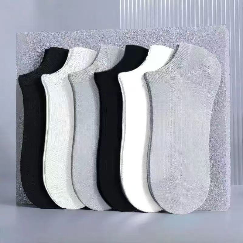 Crew Cotton Socks Black White Gray Soft Breathable Casual Daily Wear Socks