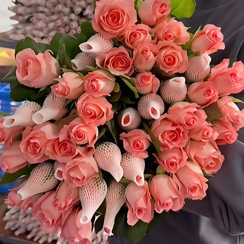 Fresh Cut Princess Diana Rose | Elegant Peach Pink Long Stem Hybrid Tea Rose for Wedding Bouquet