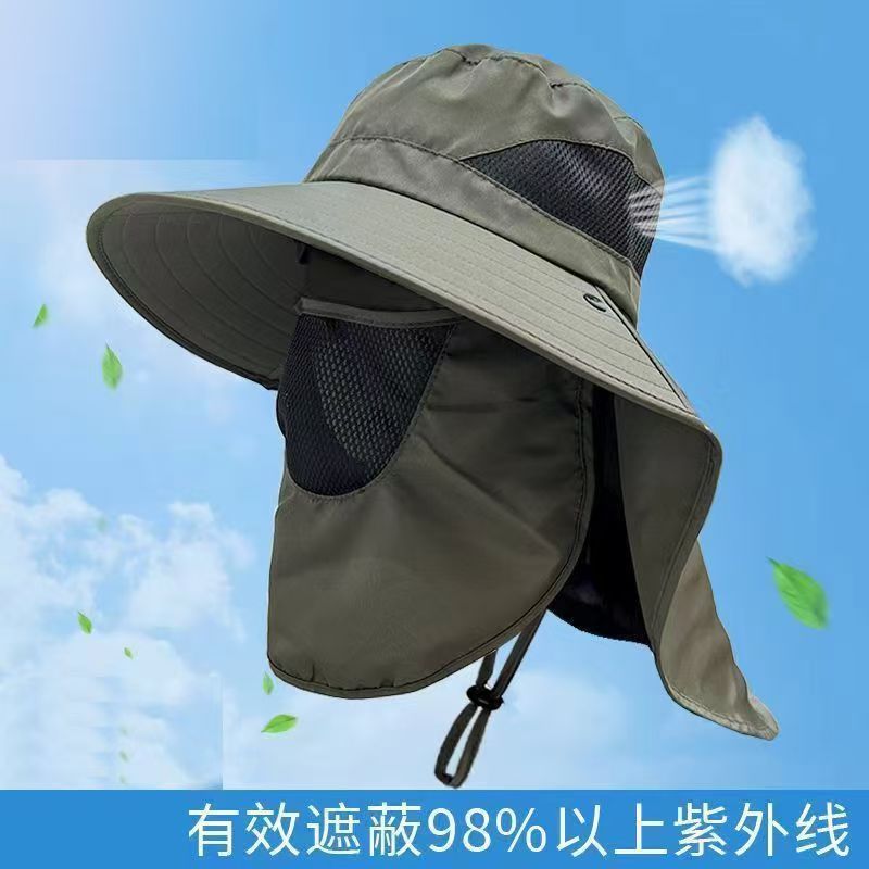 Men Quick Dry Bucket Sun Hat Foldable Breathable Outdoor Sports UV Protection Cap