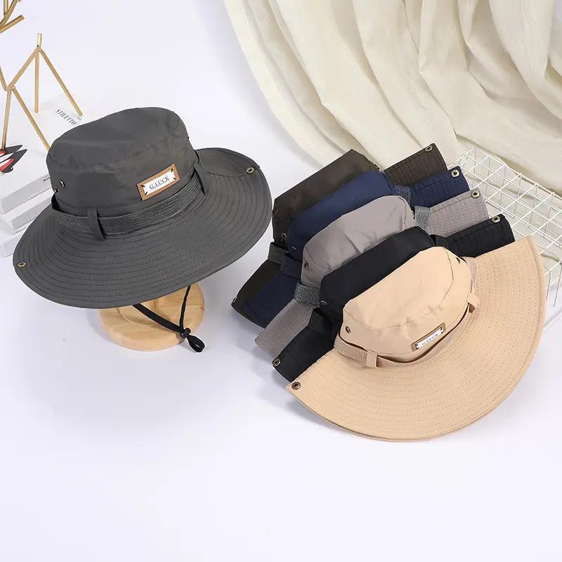 Men Quick Dry Bucket Sun Hat Foldable Breathable Outdoor Sports UV Protection Cap