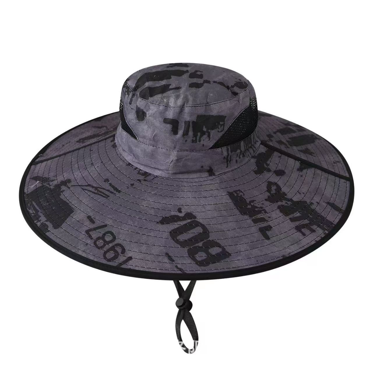 Men Super Wide Brim Sun Hat UPF50+ UV Protection Breathable Outdoor Fishing Hat