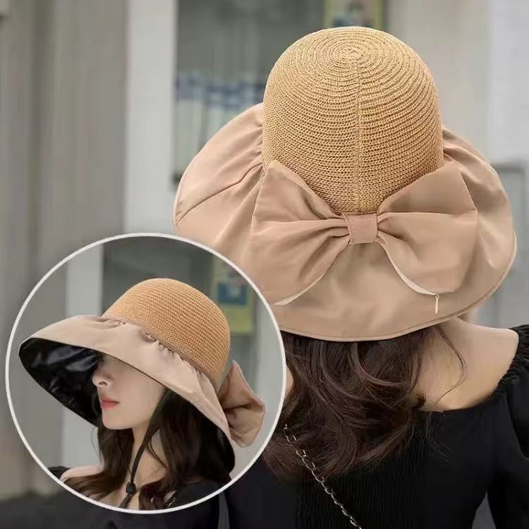 Women Wide Brim Sun Visor Hat UV Protection Outdoor Sports Beach Cap