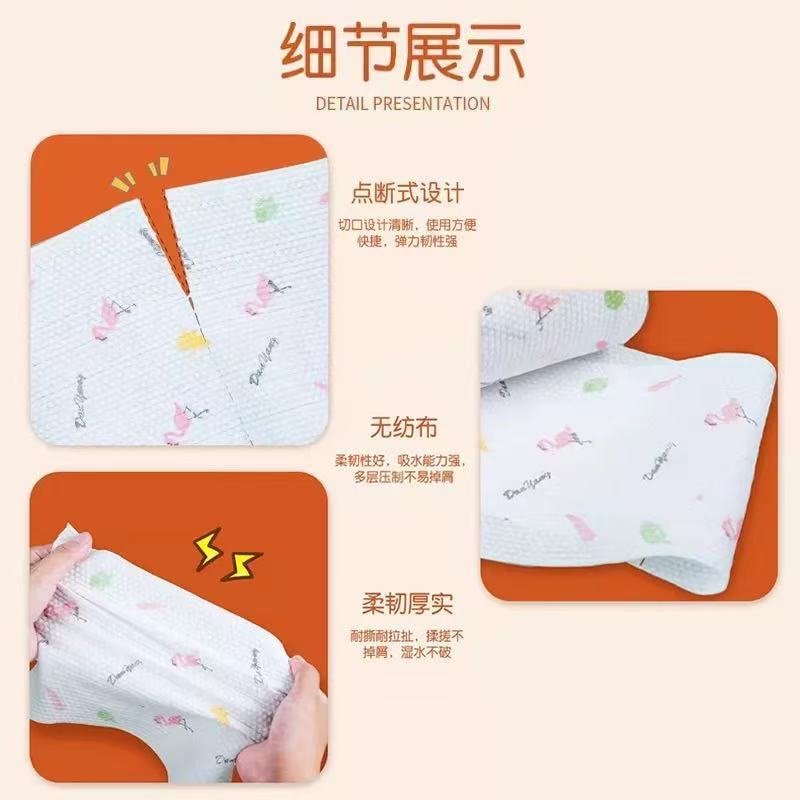 Disposable Kitchen Lazy Cleaning Cloth Non-Woven Oil Absorbent Dish Wipes for Household Cleaning