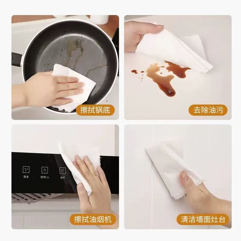 Disposable Kitchen Lazy Cleaning Cloth Non-Woven Oil Absorbent Dish Wipes for Household Cleaning