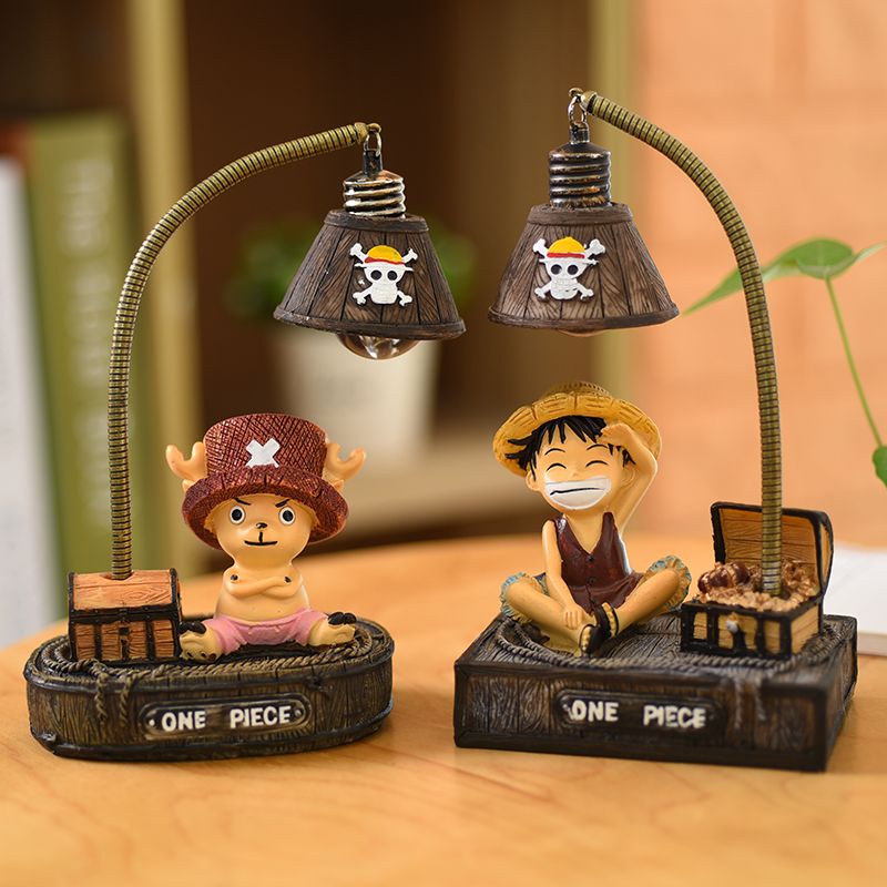 One Piece Monkey D. Luffy Anime Figurine Desk Ornament LED Night Light Practical Birthday Gift for Men Boys Girls Women's Day Present