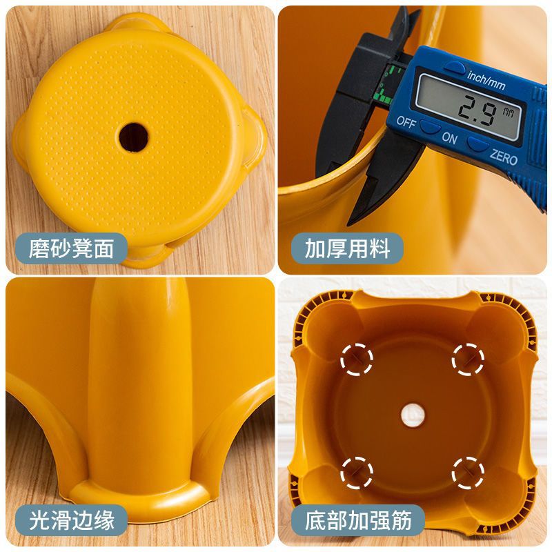 Portable household small bench, stable non-slip indoor stool, kitchen, bedroom, living room, home general low stool