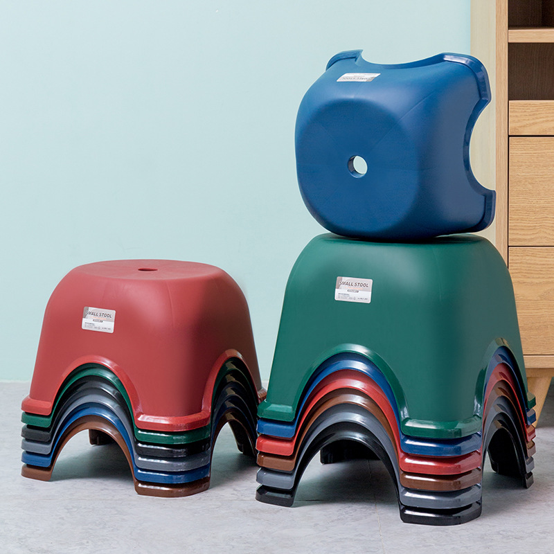 Space Saving Household Small Bench Comfort Sitting Stool Non Slip Stable Stool for Living Room Bathroom Entrance Home Use