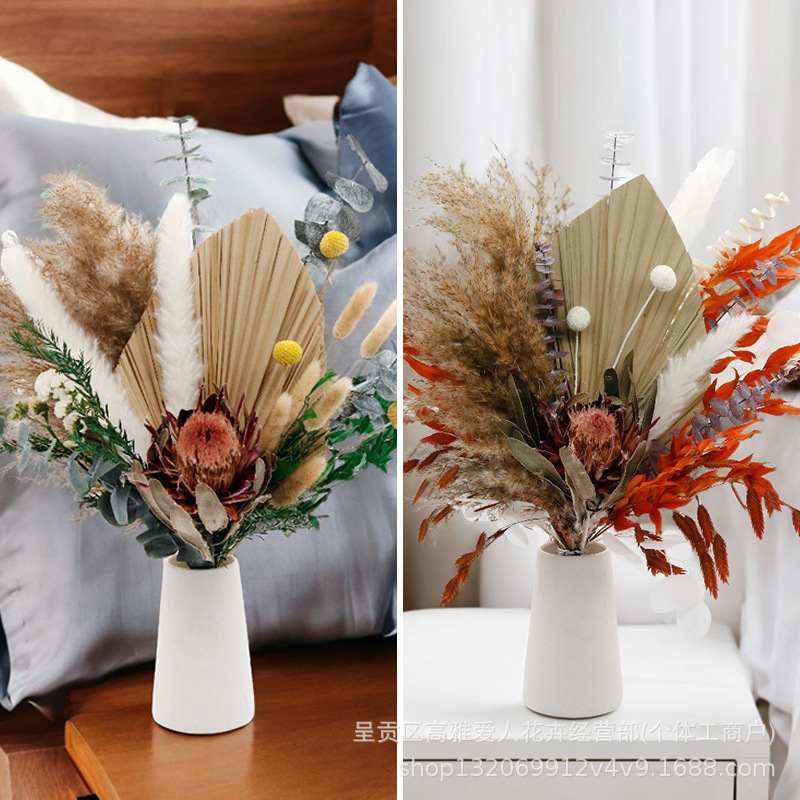 Yunnan Pufan small reed boxed mixed natural real flowers mixed and matched DIY material package combination wholesale dried flower bouquet